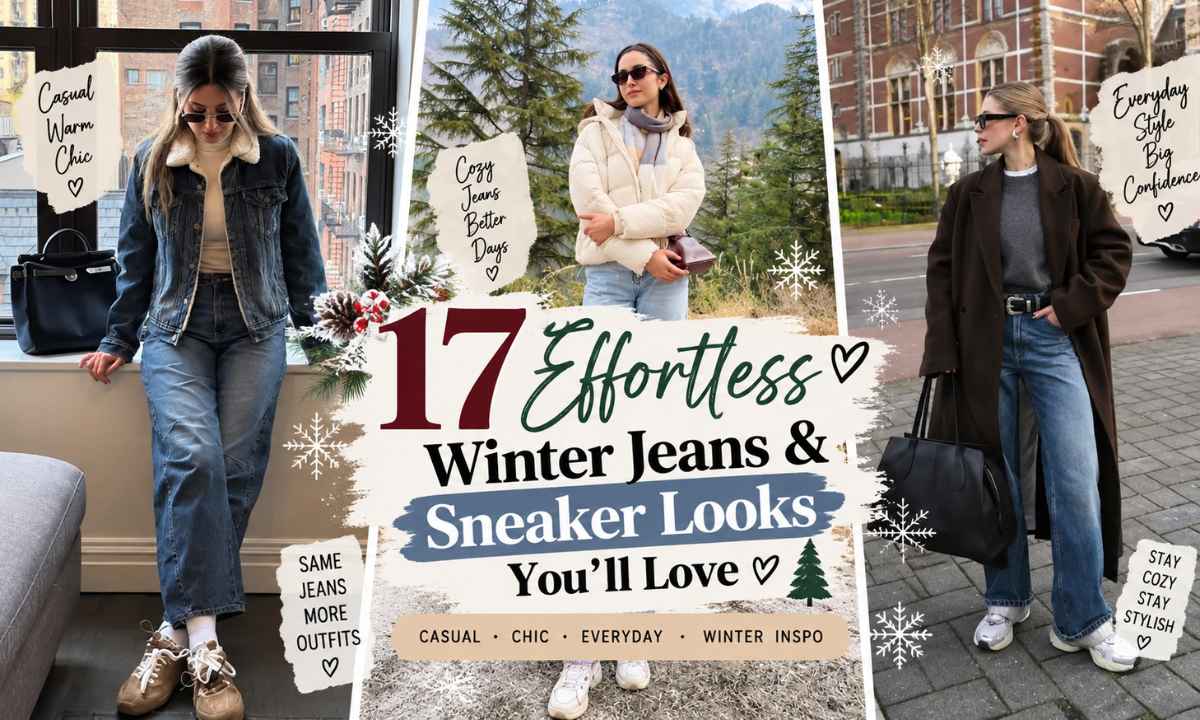 Winter Jeans & Sneaker Looks