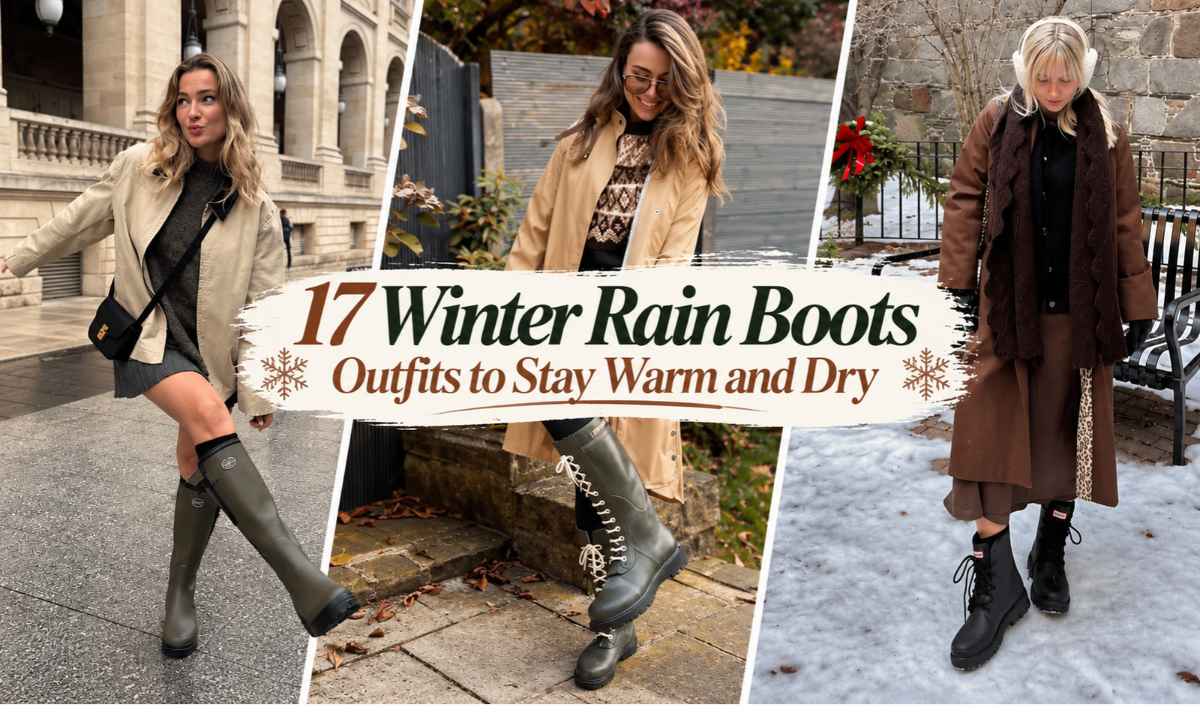 Winter Rain Boots Outfits