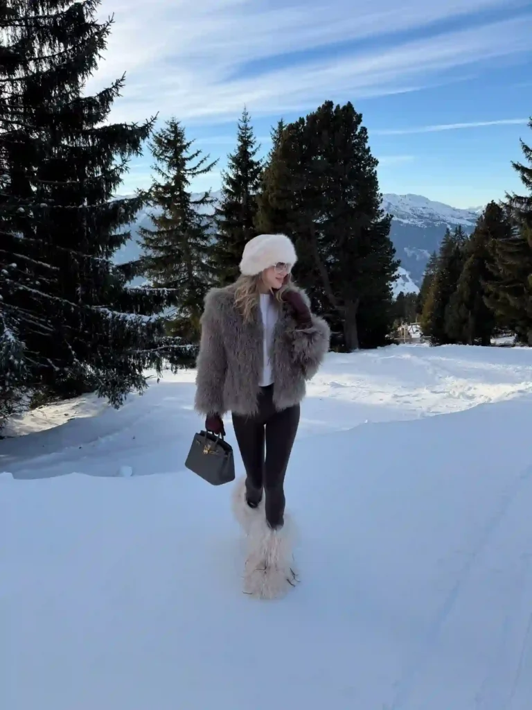 Fur Hat and Shaggy Fur Boots for Christmas