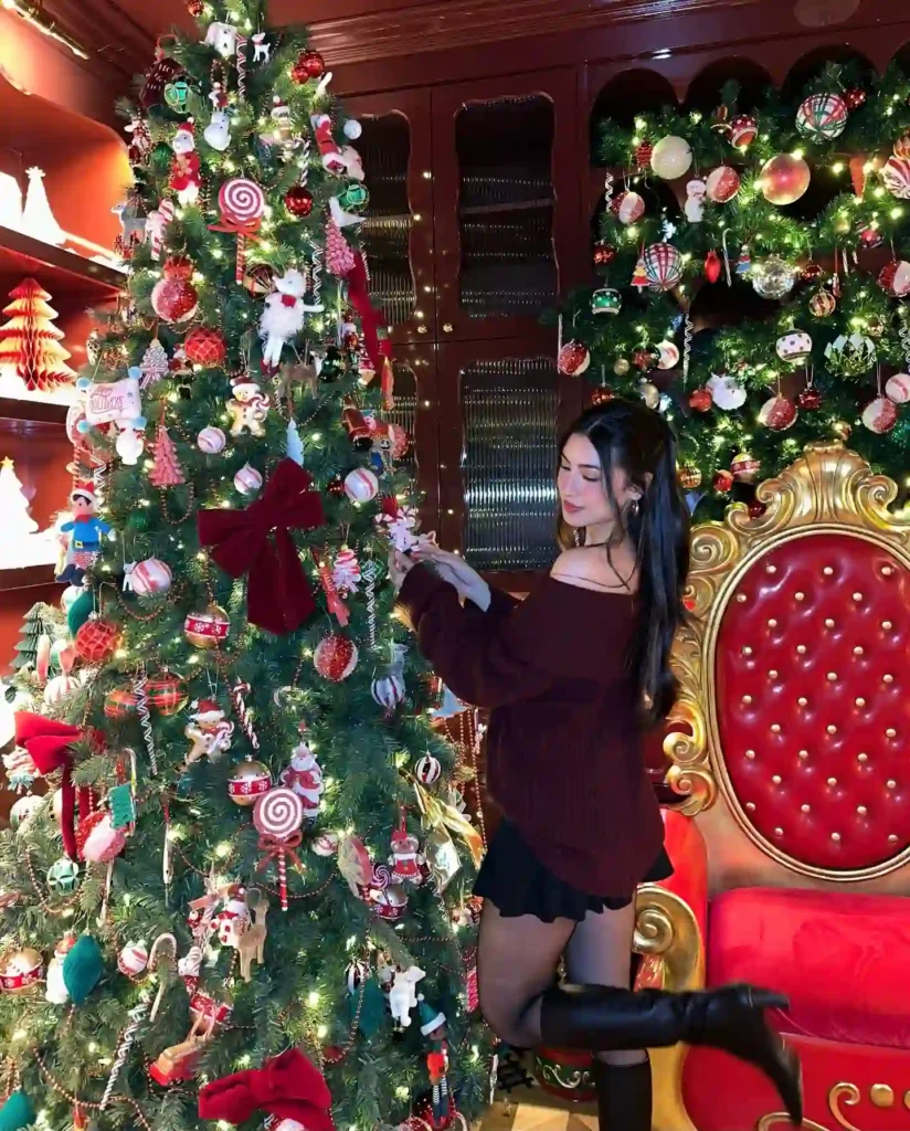 Off-Shoulder Sweater and Mini Skirt with Knee High Boots