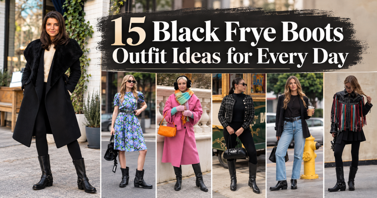15 Black Frye Boots Outfit Ideas for Every Day