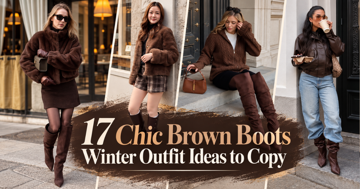 17 Chic Brown Boots Winter Outfit Ideas to Copy